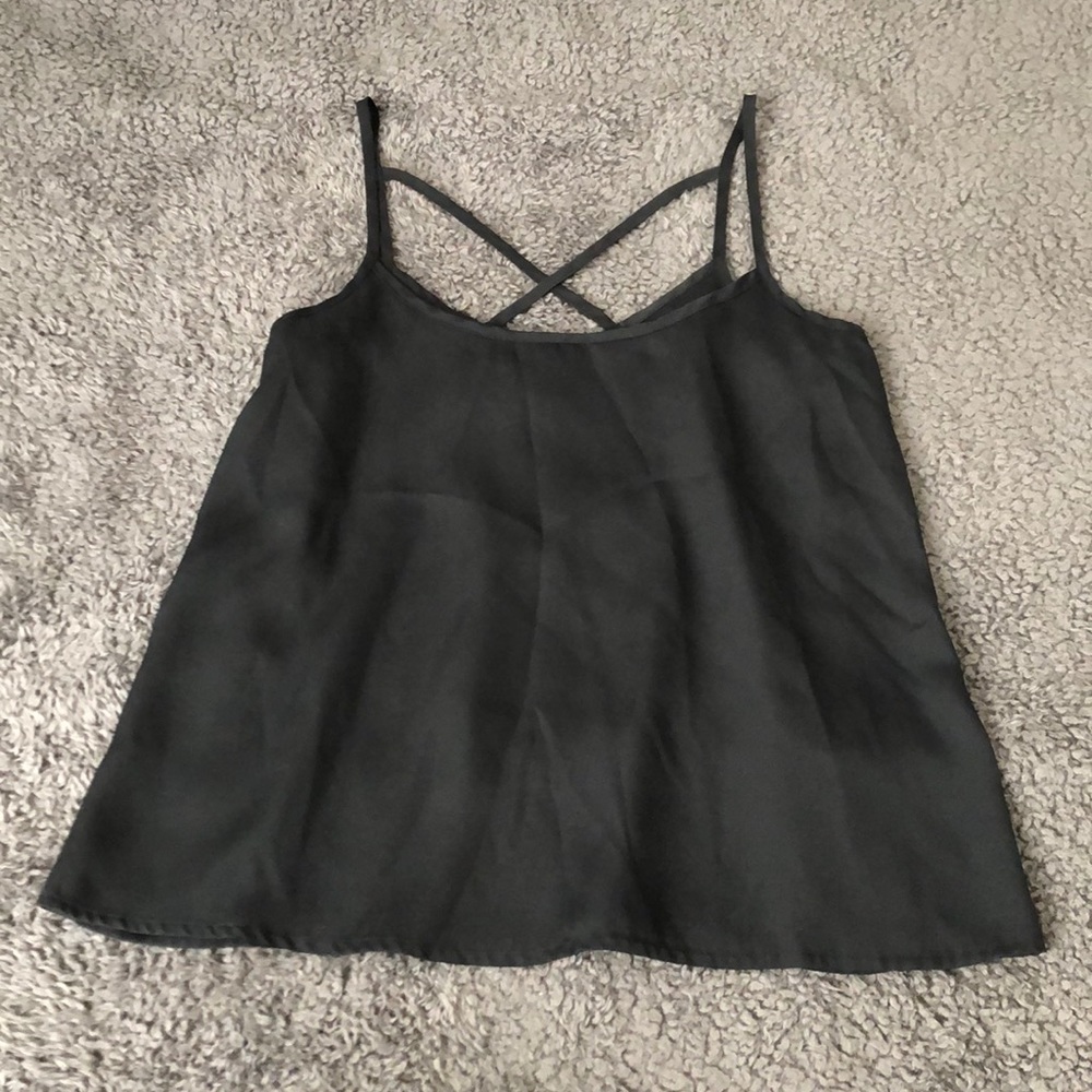 Abercrombie Black Cross Back Tank